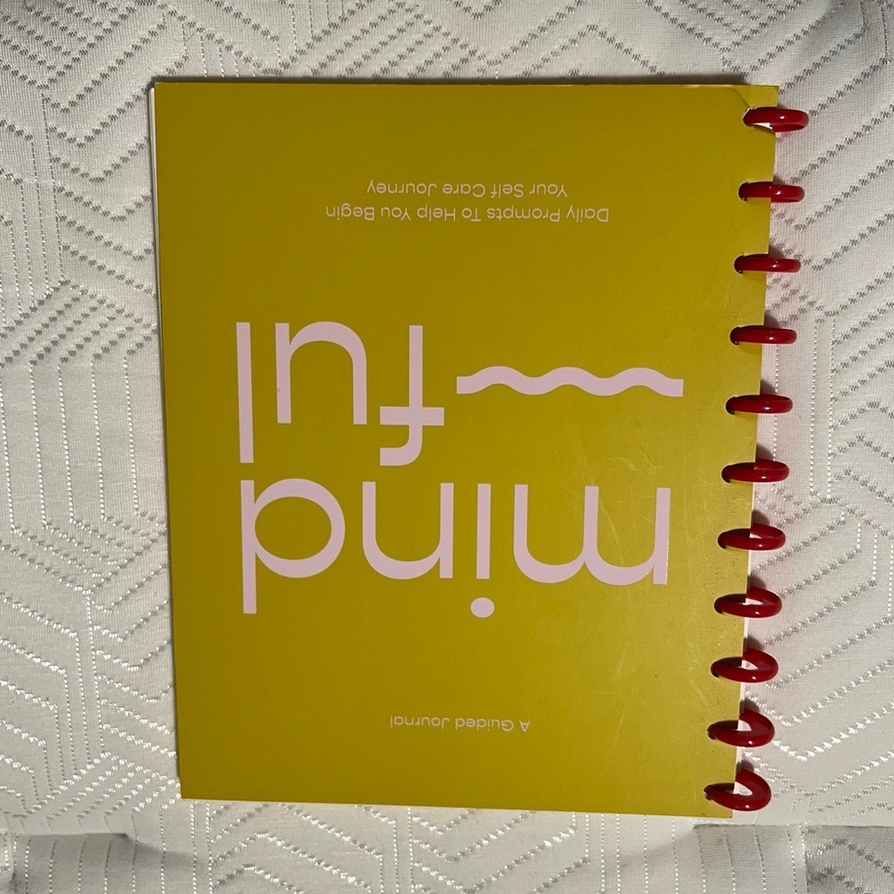 Yellow Guided Journal with Red Binding